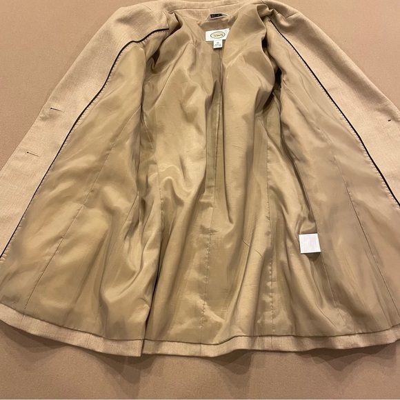 Talbots Tan Wool Blazer With Slight Stretch Size 10 - Picture 6 of 10